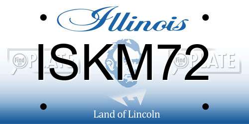 ISKM72 Illinois License Plate