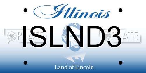 ISLND3 Illinois License Plate