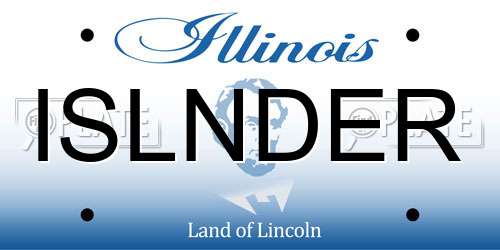 ISLNDER Illinois License Plate