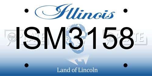 ISM3158 Illinois License Plate