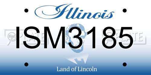 ISM3185 Illinois License Plate
