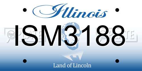 ISM3188 Illinois License Plate