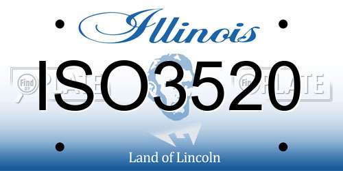 ISO3520 Illinois License Plate