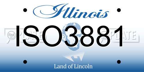 ISO3881 Illinois License Plate
