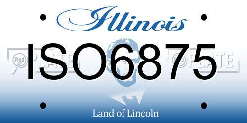 ISO6875 Illinois License Plate