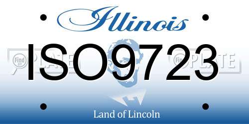 ISO9723 Illinois License Plate