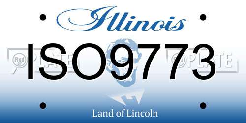 ISO9773 Illinois License Plate