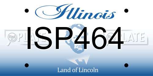ISP464 Illinois License Plate
