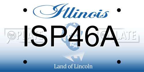 ISP46A Illinois License Plate