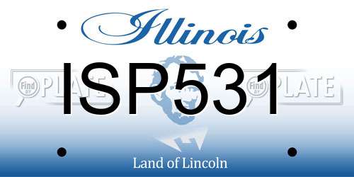 ISP531 Illinois License Plate