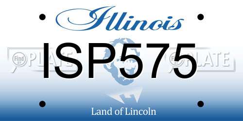 ISP575 Illinois License Plate