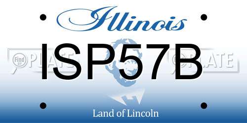 ISP57B Illinois License Plate