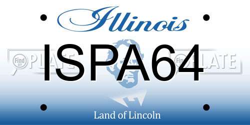 ISPA64 Illinois License Plate
