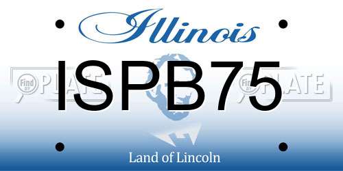 ISPB75 Illinois License Plate