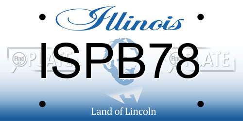 ISPB78 Illinois License Plate