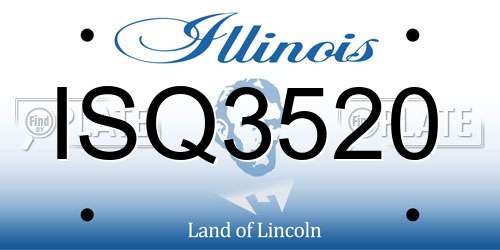 ISQ3520 Illinois License Plate