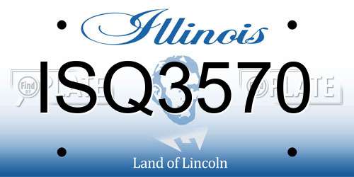 ISQ3570 Illinois License Plate
