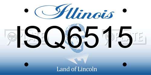 ISQ6515 Illinois License Plate