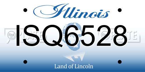 ISQ6528 Illinois License Plate