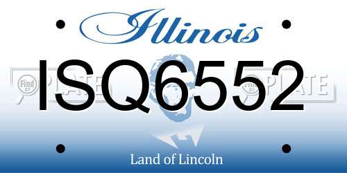 ISQ6552 Illinois License Plate