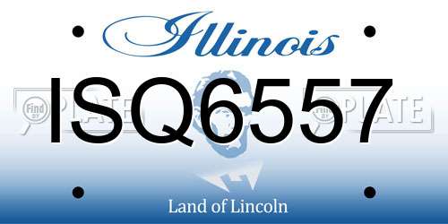 ISQ6557 Illinois License Plate
