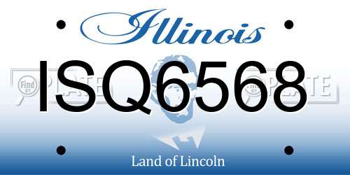 ISQ6568 Illinois License Plate