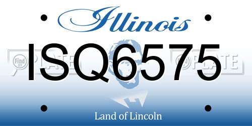 ISQ6575 Illinois License Plate