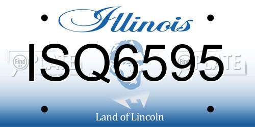 ISQ6595 Illinois License Plate