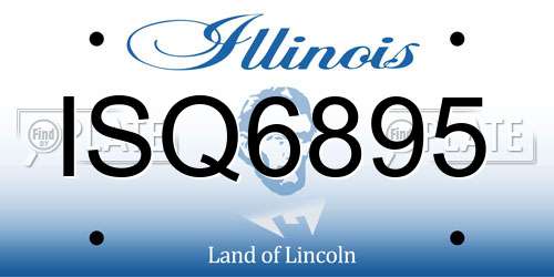 ISQ6895 Illinois License Plate