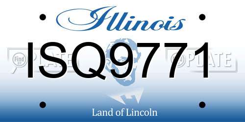 ISQ9771 Illinois License Plate