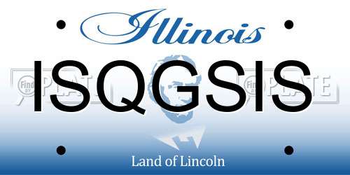 ISQGSIS Illinois License Plate
