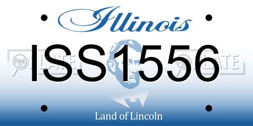 ISS1556 Illinois License Plate