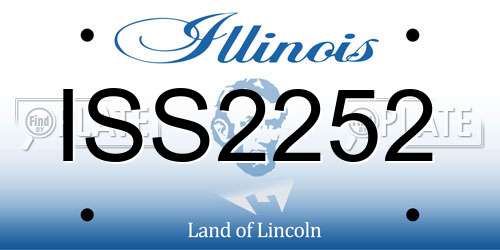 ISS2252 Illinois License Plate