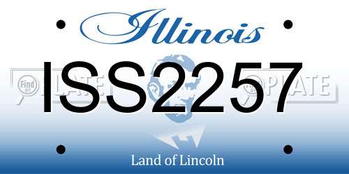 ISS2257 Illinois License Plate