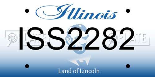 ISS2282 Illinois License Plate