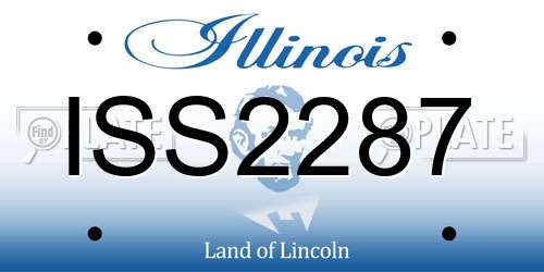 ISS2287 Illinois License Plate