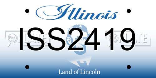 ISS2419 Illinois License Plate