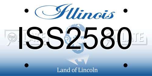 ISS2580 Illinois License Plate