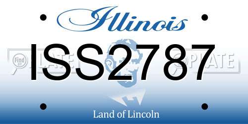 ISS2787 Illinois License Plate