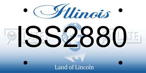 ISS2880 Illinois License Plate