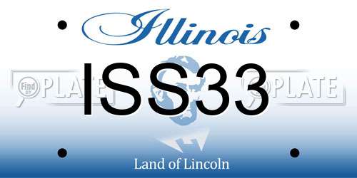 ISS33 Illinois License Plate