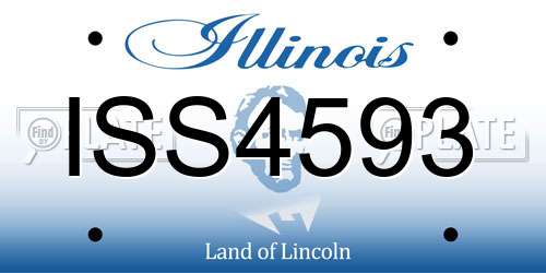 ISS4593 Illinois License Plate