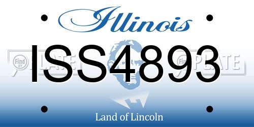 ISS4893 Illinois License Plate