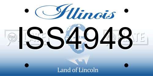 ISS4948 Illinois License Plate