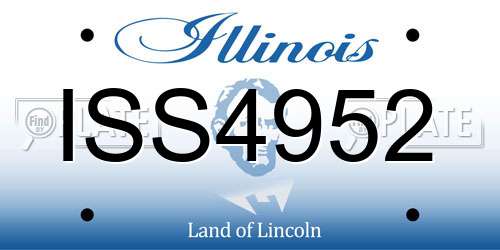 ISS4952 Illinois License Plate