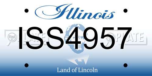 ISS4957 Illinois License Plate