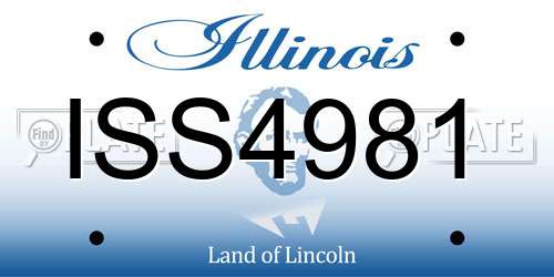 ISS4981 Illinois License Plate