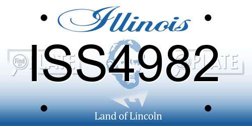ISS4982 Illinois License Plate