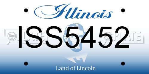 ISS5452 Illinois License Plate