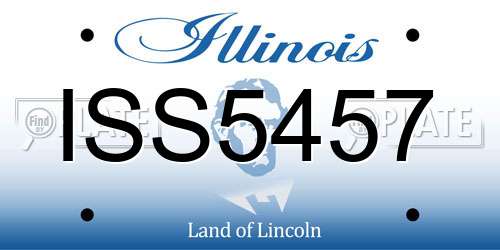 ISS5457 Illinois License Plate